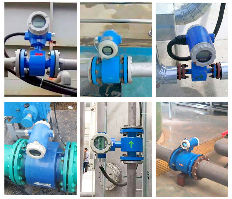 法蘭式電磁流量計現場安裝使用圖